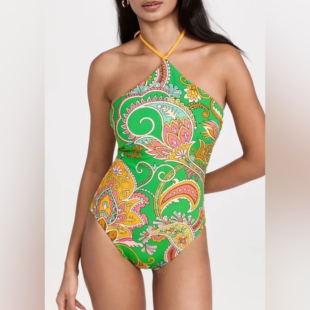 Alemais Halter Neck Paisley Swimsuit